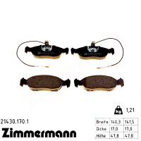 Передние тормозные колодки 214301701 Otto Zimmermann