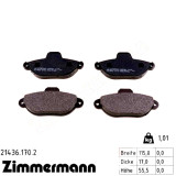 Передние тормозные колодки 214361702 Otto Zimmermann