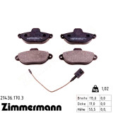 Передние тормозные колодки 214361703 Otto Zimmermann