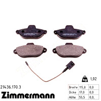 Передние тормозные колодки 214361703 Otto Zimmermann