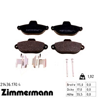Передні гальмівні колодки 214361704 Otto Zimmermann