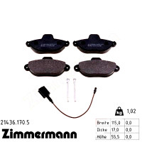 Передние тормозные колодки 214361705 Otto Zimmermann