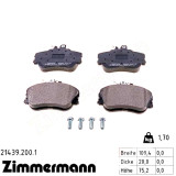 Передние тормозные колодки 214392001 Otto Zimmermann