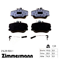 Передні гальмівні колодки 214399001 Otto Zimmermann rd:z