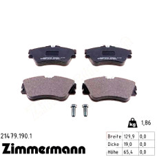 Передние тормозные колодки 214791901 Otto Zimmermann