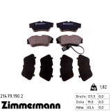 Передние тормозные колодки 214791902 Otto Zimmermann