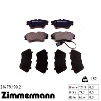 Передние тормозные колодки 214791902 Otto Zimmermann