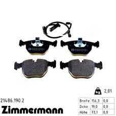 Передние тормозные колодки 214861902 Otto Zimmermann