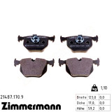 Задние тормозные колодки 214871709 Otto Zimmermann