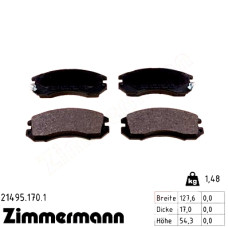 Передние тормозные колодки 214951701 Otto Zimmermann