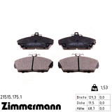 Передние тормозные колодки 215151751 Otto Zimmermann