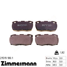 Передние тормозные колодки 215191801 Otto Zimmermann
