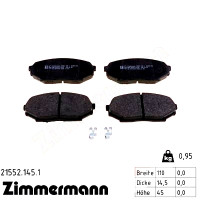 Передние тормозные колодки 215521451 Otto Zimmermann