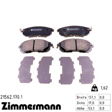 Передние тормозные колодки 215621701 Otto Zimmermann