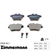 Задние тормозные колодки 216061651 Otto Zimmermann