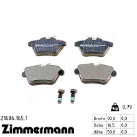 Задние тормозные колодки 216061651 Otto Zimmermann