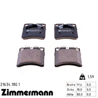 Передние тормозные колодки 216341801 Otto Zimmermann