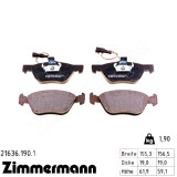 Передние тормозные колодки 216361901 Otto Zimmermann
