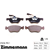 Передние тормозные колодки 216361901 Otto Zimmermann