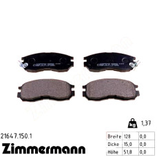 Передние тормозные колодки 216471501 Otto Zimmermann