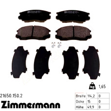 Передние тормозные колодки 216501502 Otto Zimmermann