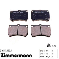 Передние тормозные колодки 216541501 Otto Zimmermann