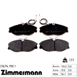 Передние тормозные колодки 216741901 Otto Zimmermann