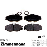 Передние тормозные колодки 216741901 Otto Zimmermann