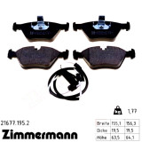 Передние тормозные колодки 216771952 Otto Zimmermann