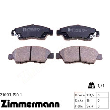 Передние тормозные колодки 216971501 Otto Zimmermann