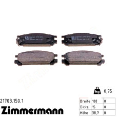Задние тормозные колодки 217031501 Otto Zimmermann