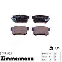 Задние тормозные колодки 217191501 Otto Zimmermann