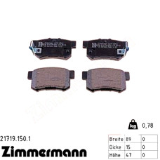 Задние тормозные колодки 217191501 Otto Zimmermann