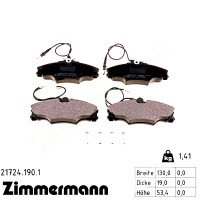 Передние тормозные колодки 217241901 Otto Zimmermann