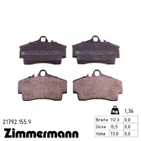 Задние тормозные колодки 217921559 Otto Zimmermann
