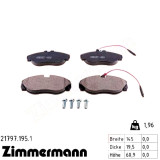 Передние тормозные колодки 217971951 Otto Zimmermann
