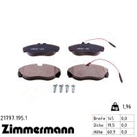 Передние тормозные колодки 217971951 Otto Zimmermann