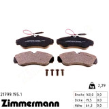 Передние тормозные колодки 217991951 Otto Zimmermann