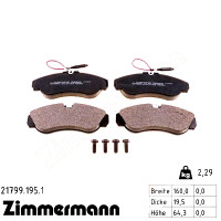 Передние тормозные колодки 217991951 Otto Zimmermann
