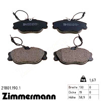 Передние тормозные колодки 218011901 Otto Zimmermann