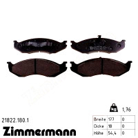Передние тормозные колодки 218221801 Otto Zimmermann