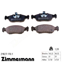 Передние тормозные колодки 218271701 Otto Zimmermann