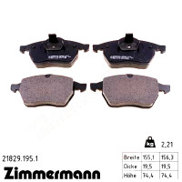 Передні гальмівні колодки 218291951 Otto Zimmermann