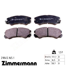 Передние тормозные колодки 218451651 Otto Zimmermann