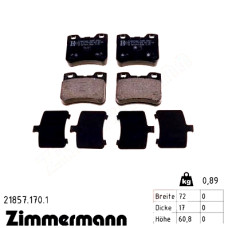 Передние тормозные колодки 218571701 Otto Zimmermann