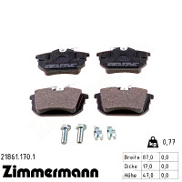 Задние тормозные колодки 218611701 Otto Zimmermann