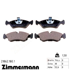 Передние тормозные колодки 218621801 Otto Zimmermann