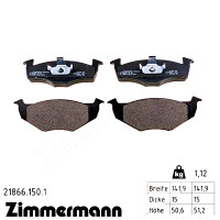 Передние тормозные колодки 218661501 Otto Zimmermann