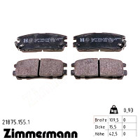 Задні гальмівні колодки 218751551 Otto Zimmermann