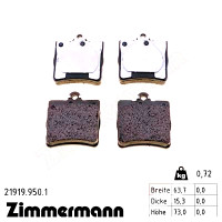 Задние тормозные колодки 219199501 Otto Zimmermann rd:z